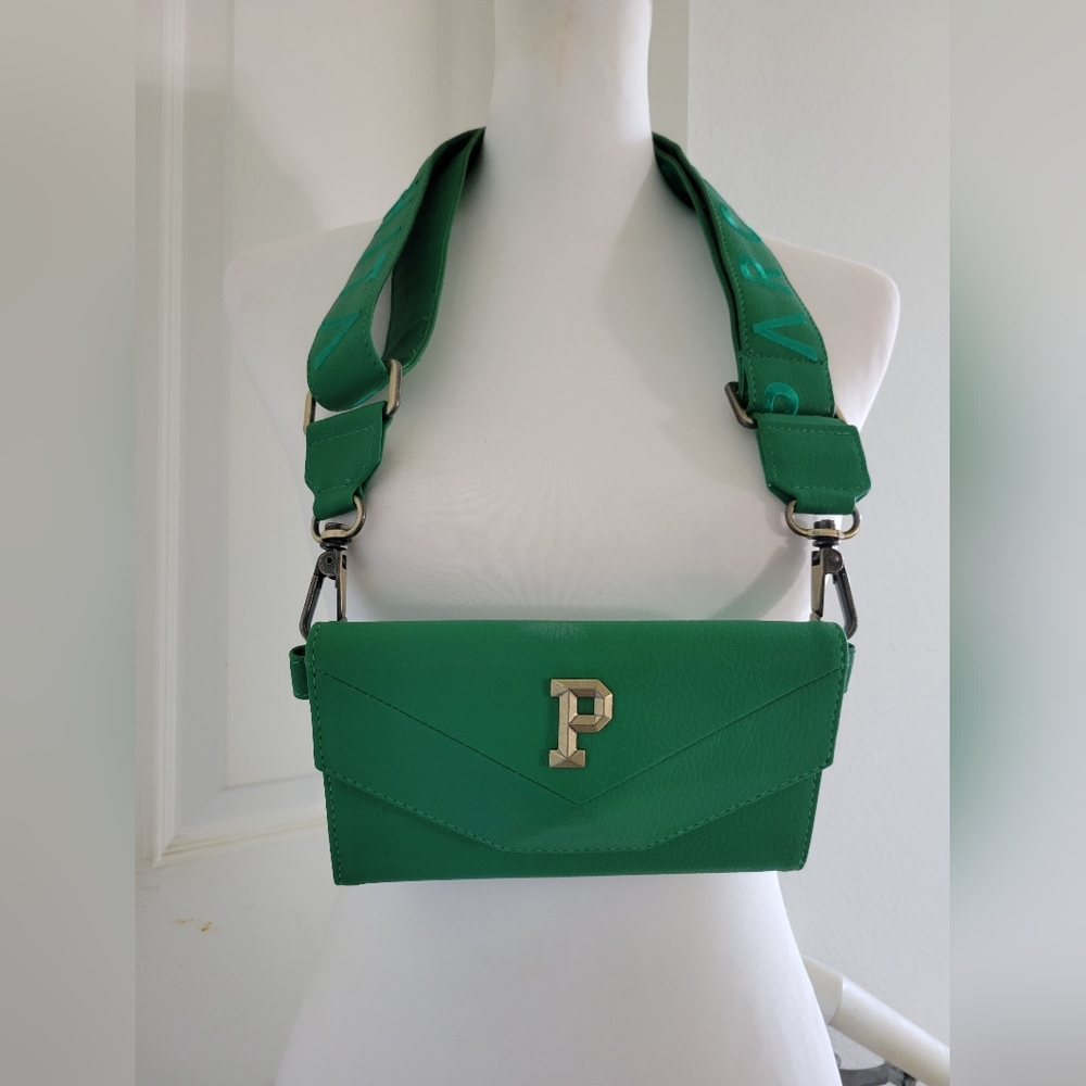 Parchita | Vibrant Kelly Green PVC Mila Wallet Crossbody Bag - Picture 14 of 15
